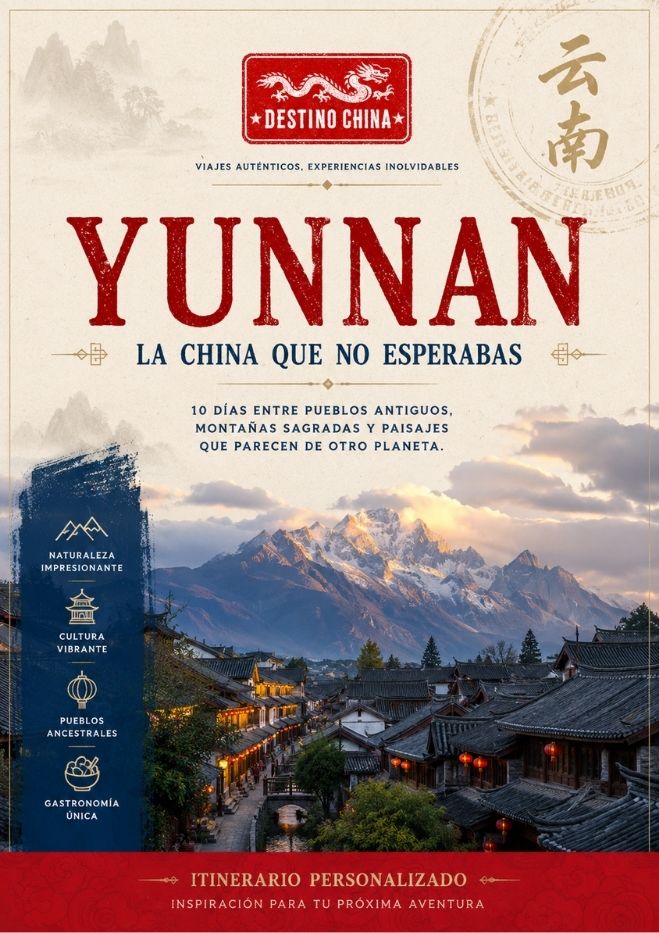 ejemplo de carátula de itinerario personalizado de Destino China